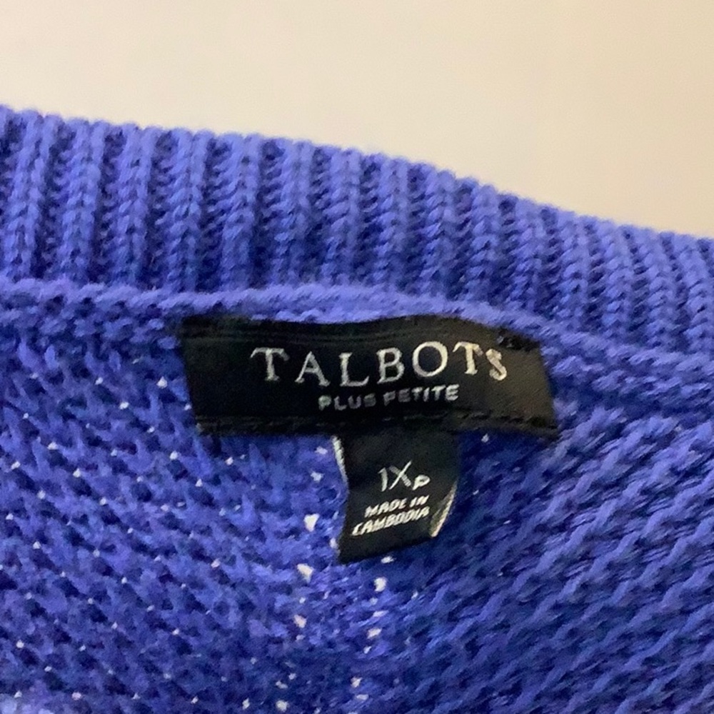 Talbots 1xp cotton long sleeved sweater.